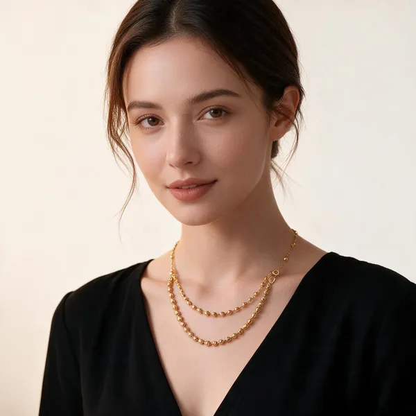 Gold_Stainless_Steel_Layered_Necklace_For_Women