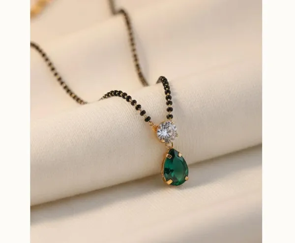 Green_Stainless_Steel_Mangalsutra_Necklace_For_Women