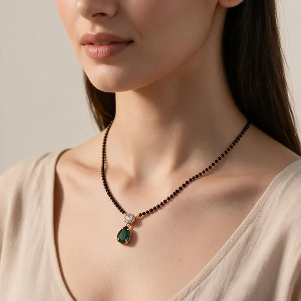 Green_Stainless_Steel_Mangalsutra_Necklace_For_Women