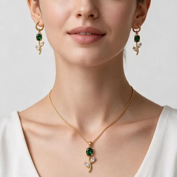 Gold_Stainless_Steel_Necklace_And_Earrings_Set_For_Women