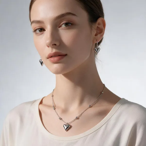 Pink_Stainless_Steel_Necklace_And_Earrings_Set_For_Women