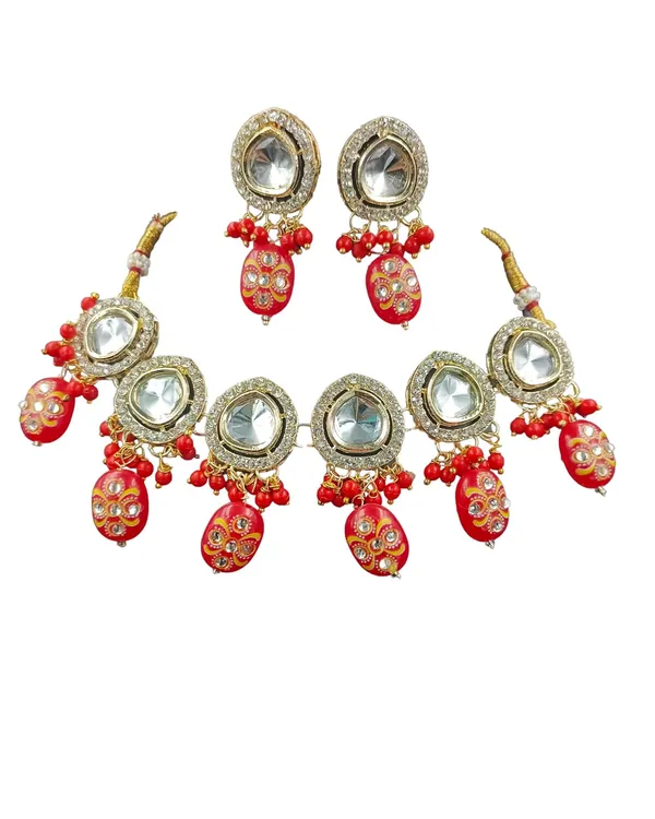 Brass_Necklace_Earrings_Set_For_Women