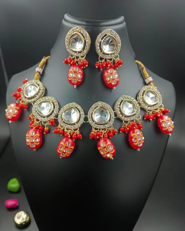 Brass_Necklace_Earrings_Set_For_Women