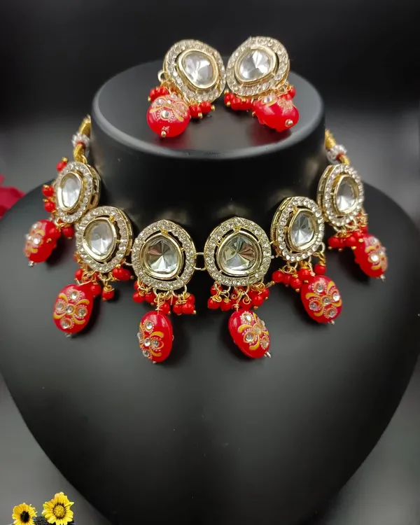 Brass_Necklace_Earrings_Set_For_Women