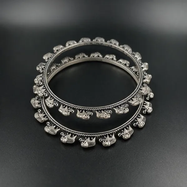 Oxidized_Elephant_Kada_Bracelet