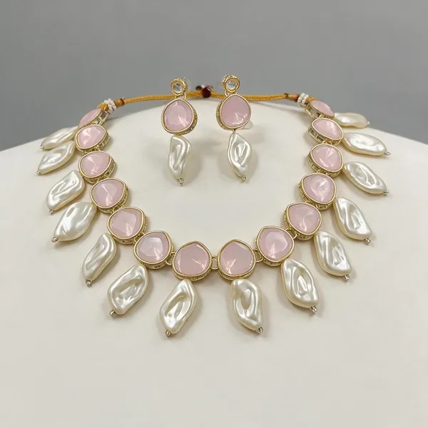 Brass_Necklace_Earrings_Set_For_Women