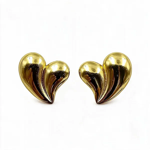 Gold-Tone_Heart_Stud_Earrings_for_Women