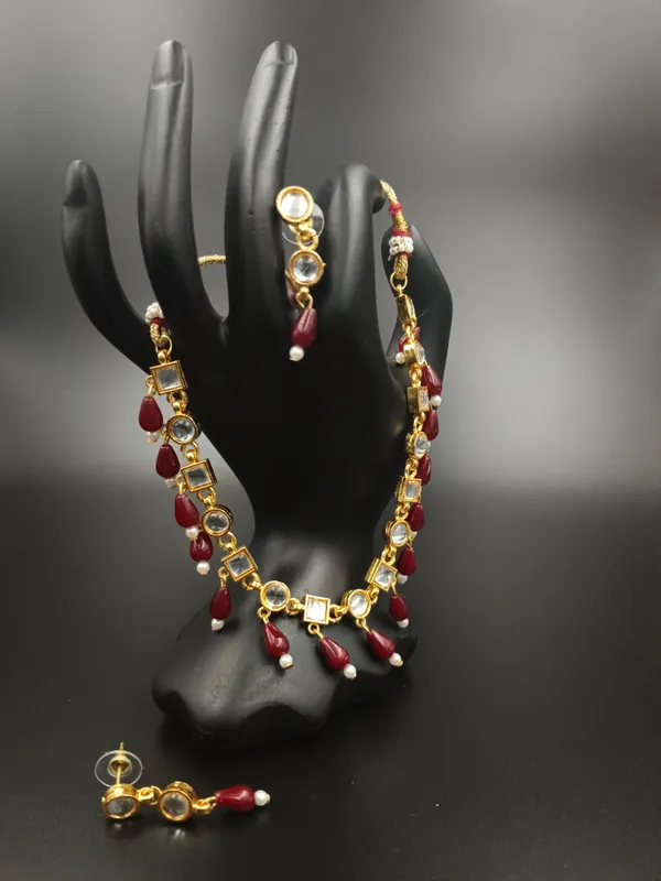 Maroon_Kundan_Set_With_Earring