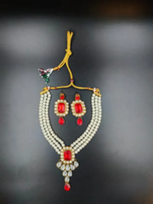 Perl_Red_Necklace_Set