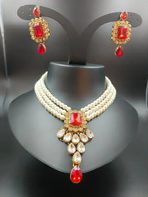Perl_Red_Necklace_Set