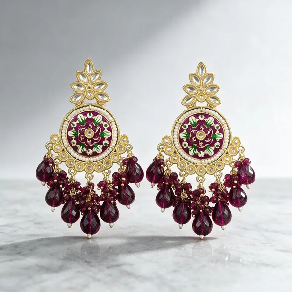 Maroon_Beaded_Floral_Chandbali_Earrings_for_Women