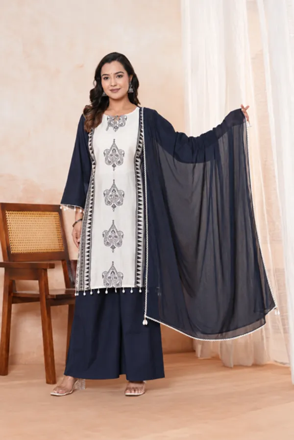 Navy_Blue_Printed_Straight_Kurta_Set_For_Women