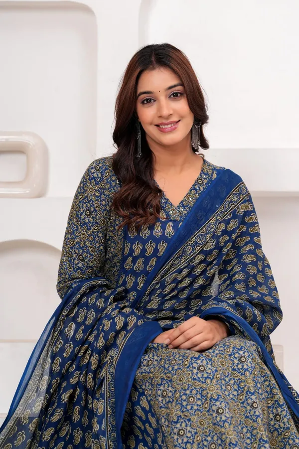 Blue_Printed_Anarkali_Kurta_Set_For_Women