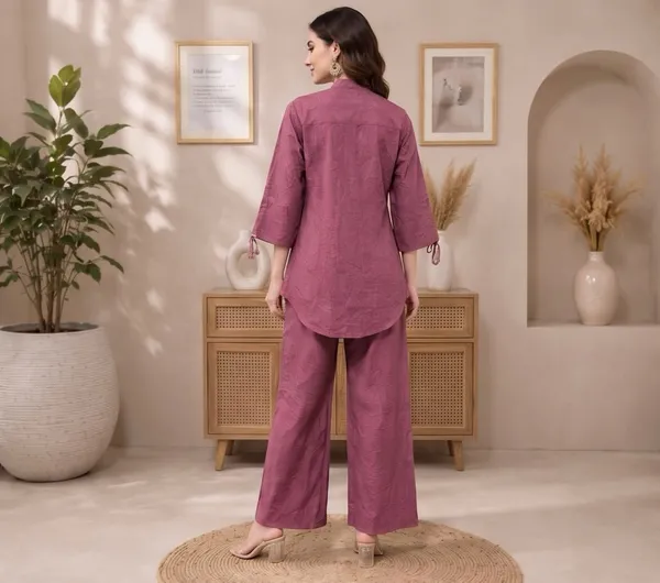 Mauve_Relaxed_Fit_Floral_Hem_Co_Ord_Set_For_Women