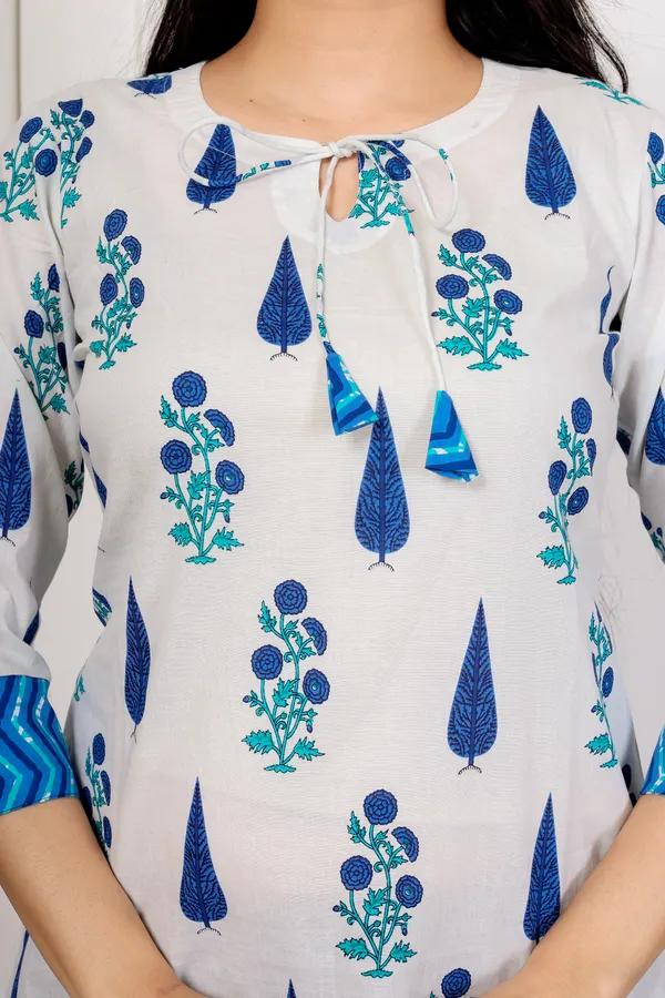 White_Printed_Straight_Kurti_For_Women
