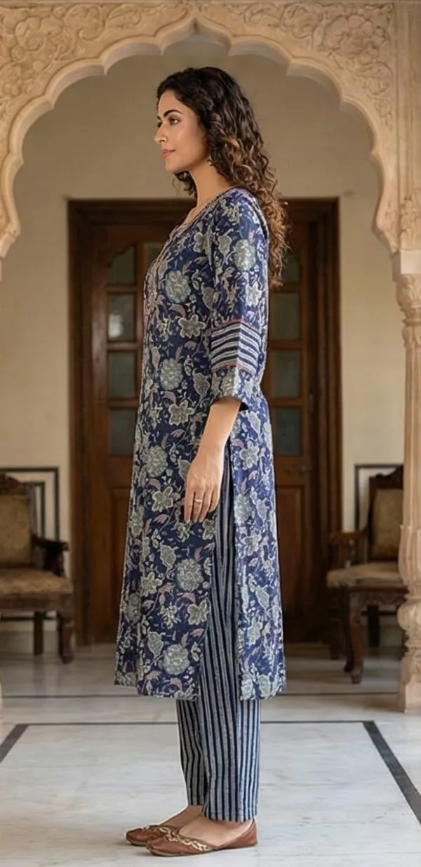 Blue_Printed_Cotton_Straight_Kurta_Pant_Dupatta_Set_For_Women