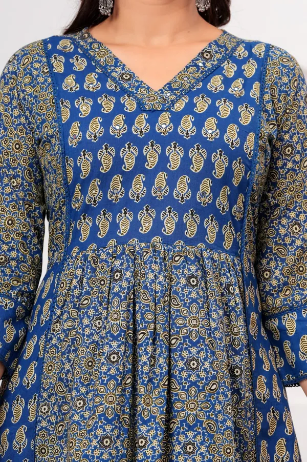 Blue_Printed_Anarkali_Kurta_Set_For_Women