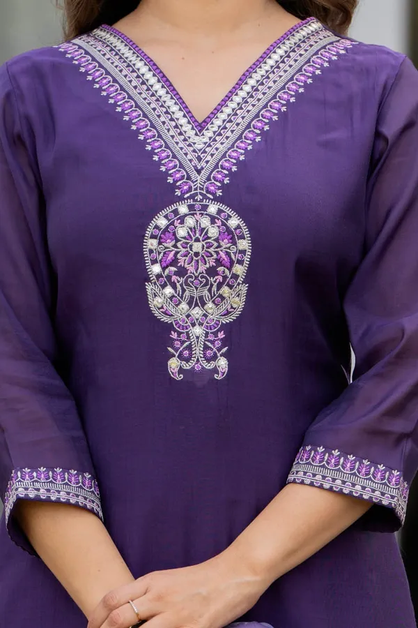 Purple_Embroidered_Mal_Chanderi_Straight_Kurta_Pant_Dupatta_Set_For_Women