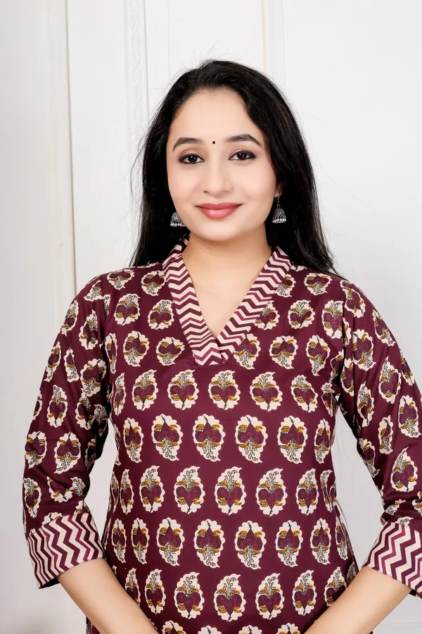 Navy_Printed_Flared_Kurti_For_Women
