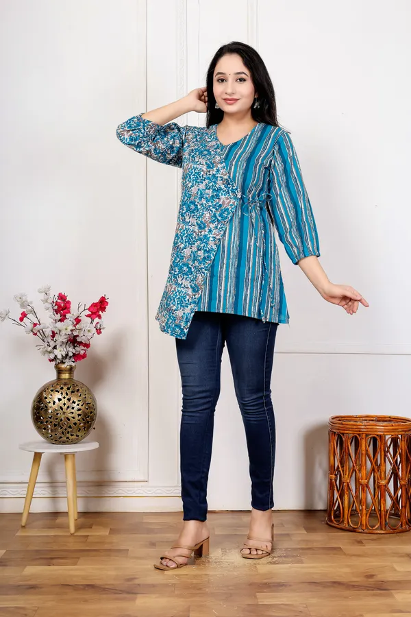 Blue_Printed_Tunic_Top_For_Women