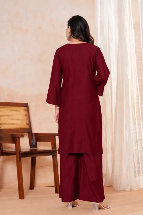 Maroon_Printed_Straight_Kurta_Set_For_Women