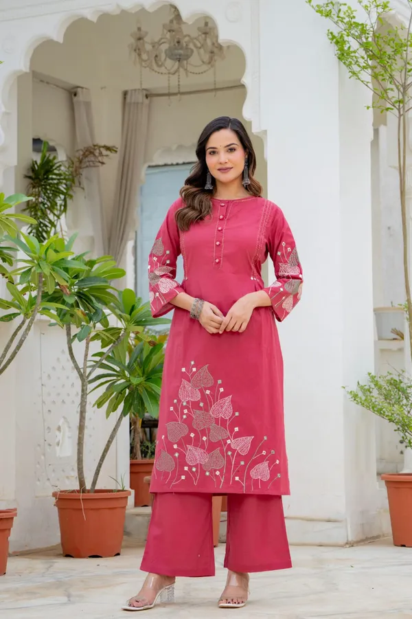 Pink_Embroidered_Straight_Kurta_Set_For_Women
