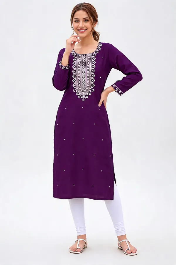 Purple_Cotton_Kurta_For_Women