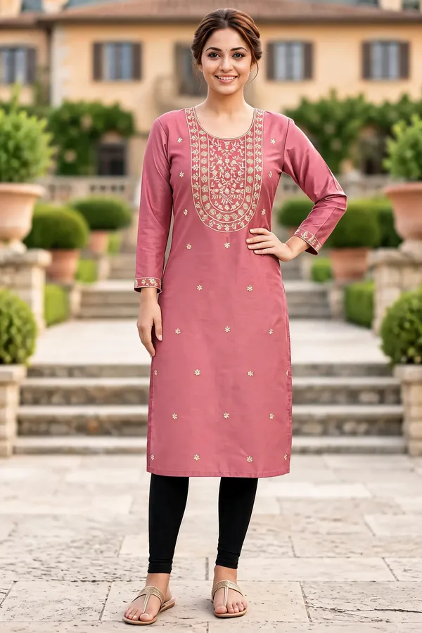 Pink_Cotton_Kurta_For_Women