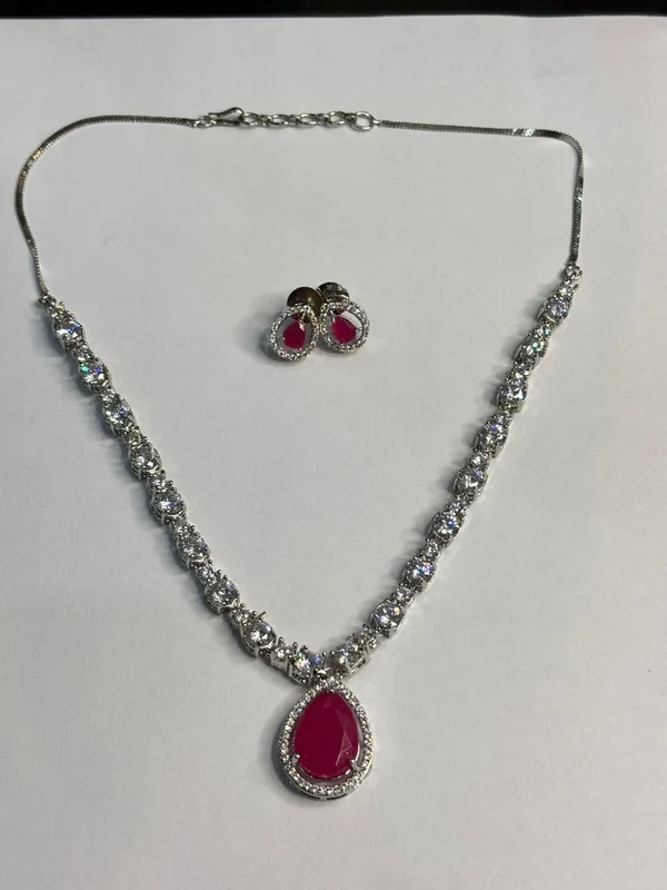 Silver_Austempered_Ductile_Iron___Necklace_Earring_Set_For_Women