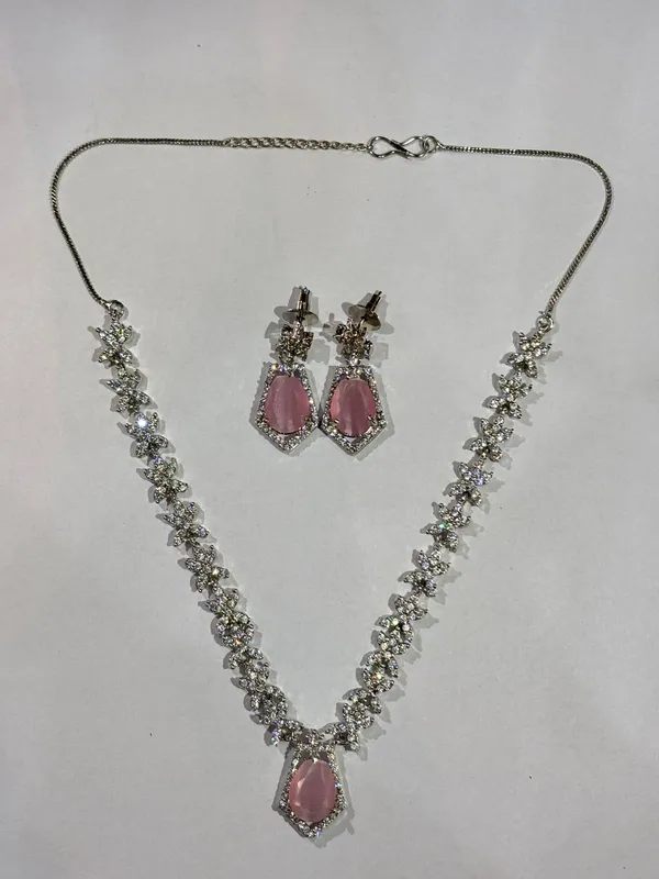 Silver_Austempered_Ductile_Iron___Necklace_Earring_Set_For_Women