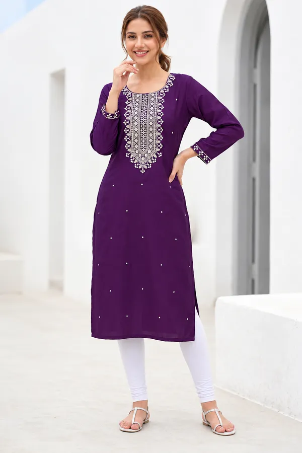 Purple_Cotton_Kurta_For_Women