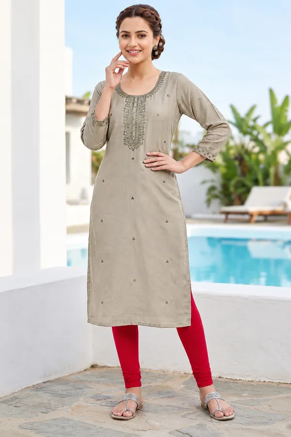Grey_Cotton_Kurta_For_Women