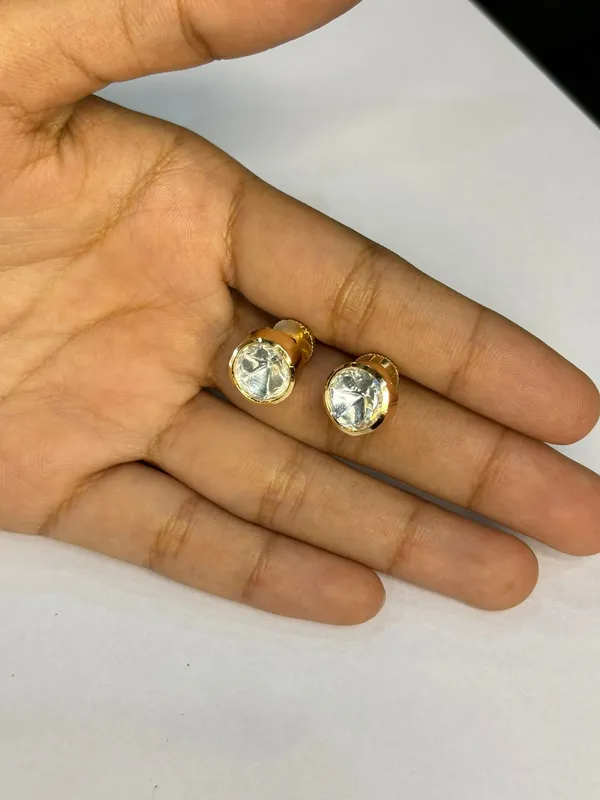 Gold_Tone_Clear_Stone_Stud_Earrings_for_Women