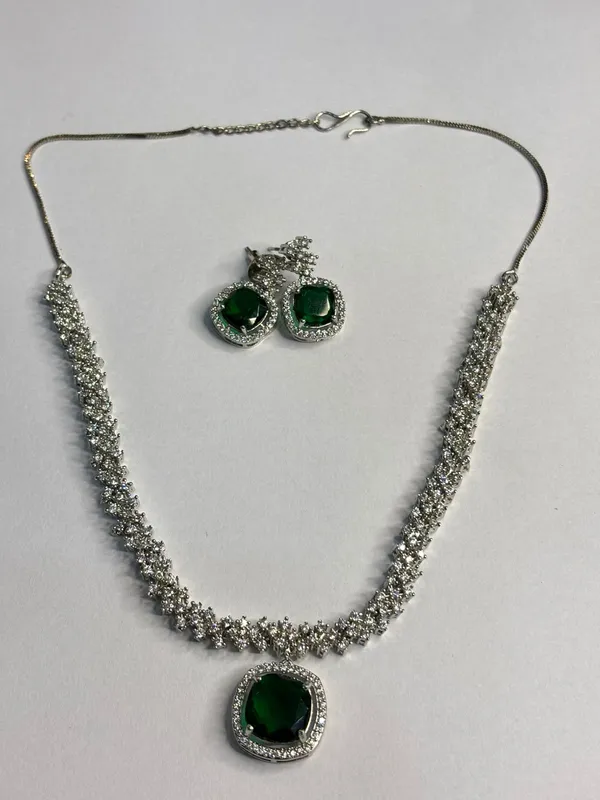 Silver_Austempered_Ductile_Iron___Necklace_Earring_Set_For_Women