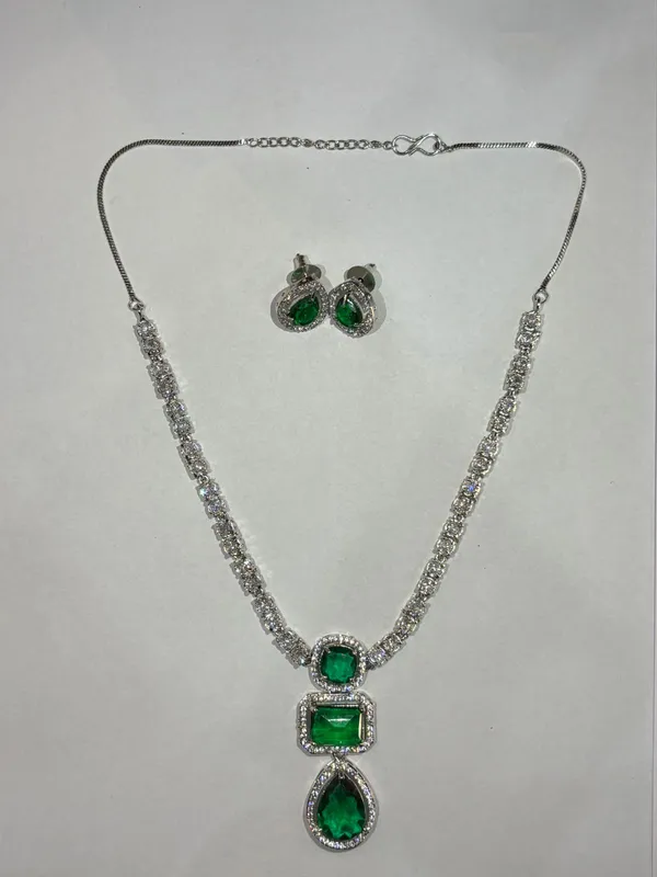Silver_Austempered_Ductile_Iron___Necklace_Earring_Set_For_Women