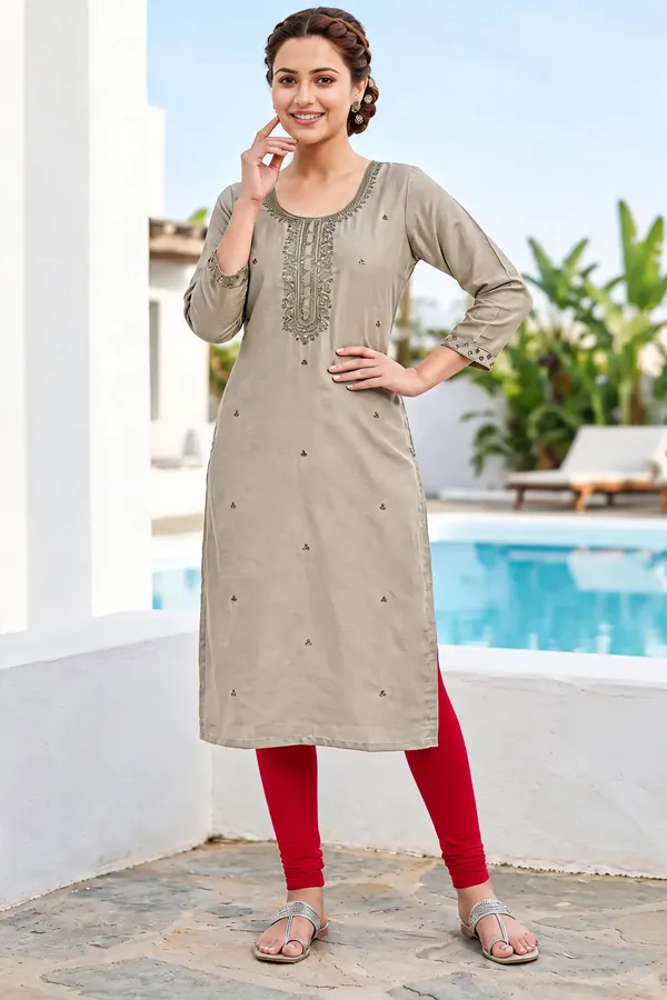 Grey_Cotton_Kurta_For_Women