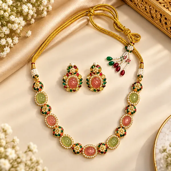 Gold_Gold-Plated_Alloy_Necklace_Earring_Set_For_Women