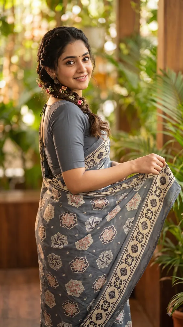Grey_Silk_Printed_Ornamental_Saree_For_Women