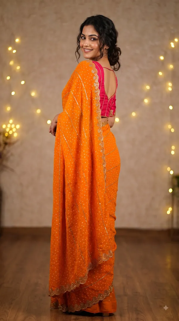 Orange_Silk_Embellished_Saree_For_Women