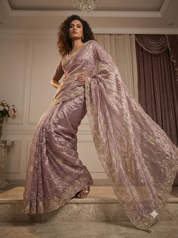 Mauve_Silk_Embroidered_Saree_For_Women