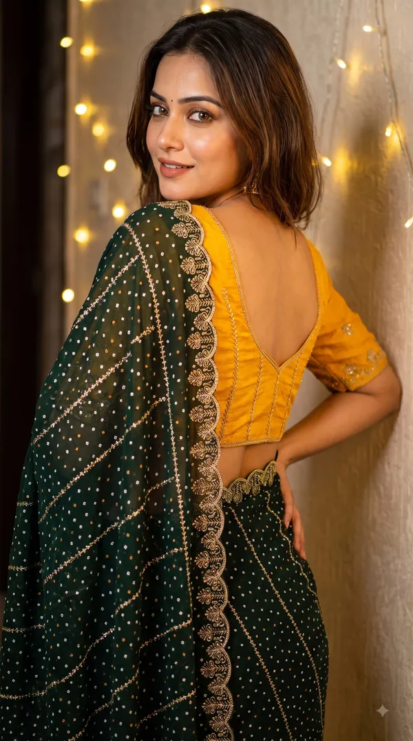 Green_Mustard_Silk_Embroidered_Saree_For_Women