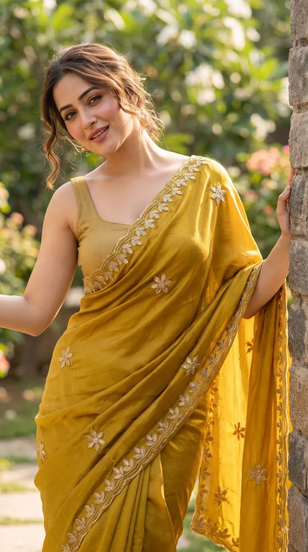 Mustard_Yellow_Silk_Embroidered_Saree_For_Women