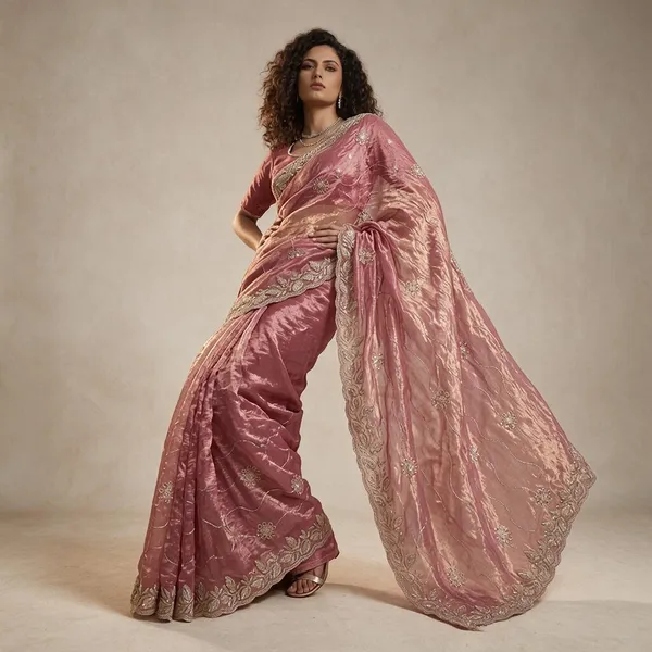 Pink_Silk_Floral_Embroidered_Saree_For_Women