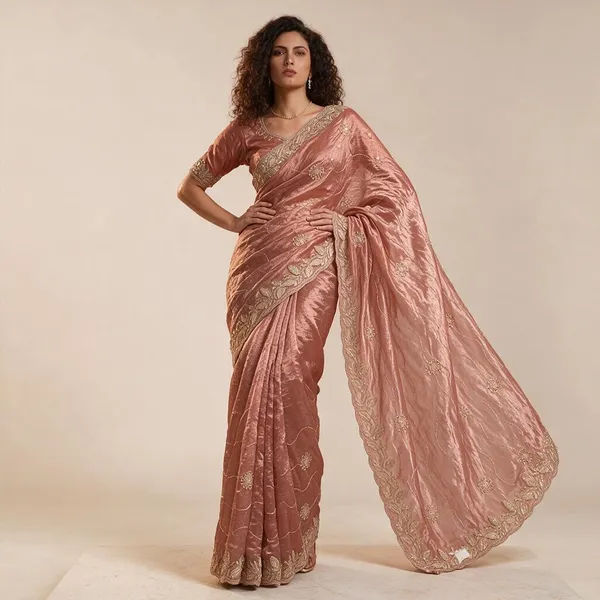 Peach_Silk_Embroidered_Saree_For_Women