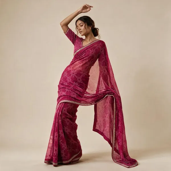 Magenta_Sheer_Printed_Saree_For_Women