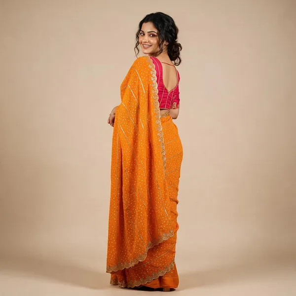 Orange_Silk_Embellished_Saree_For_Women