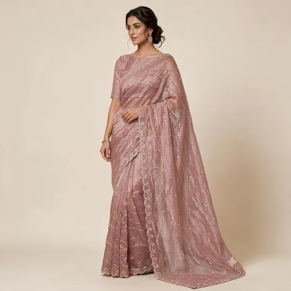 Pink_Sheer_Golden_Embroidered_Saree_For_Women