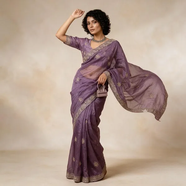 Purple_Sheer_Embroidered_Saree_For_Women