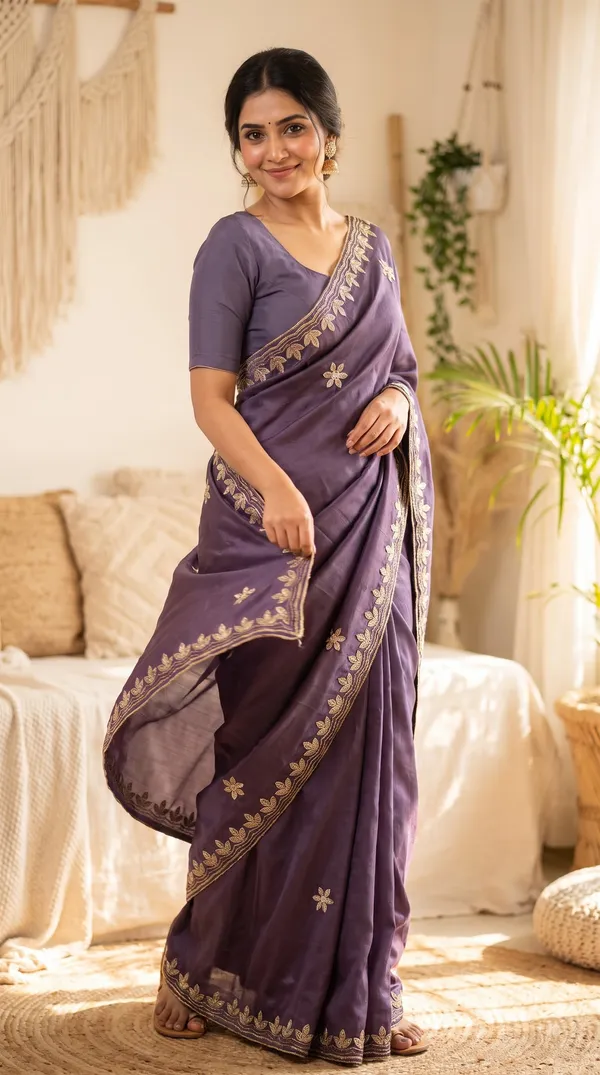 Purple_Silk_Embroidered_Saree_For_Women