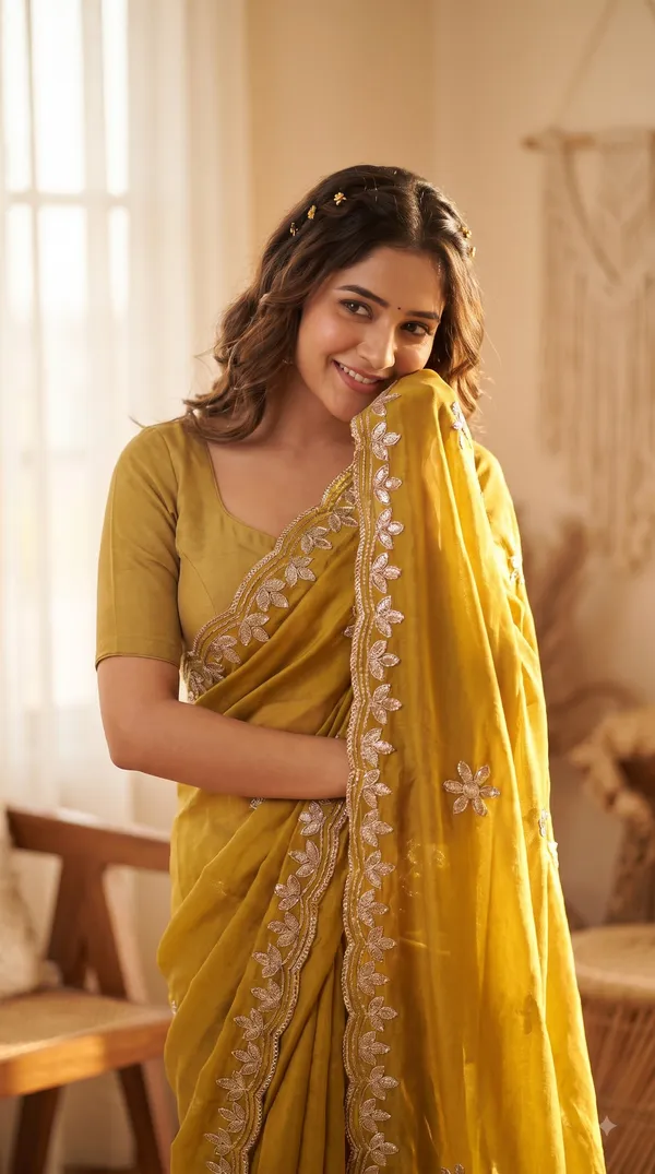 Mustard_Yellow_Silk_Embroidered_Saree_For_Women